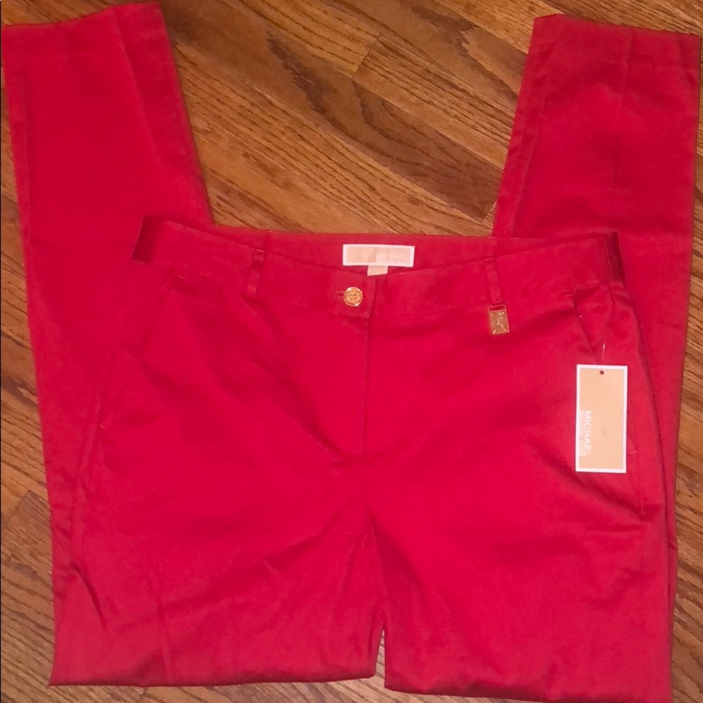 Michael Kors Macintosh Red Miranda slim pants 8